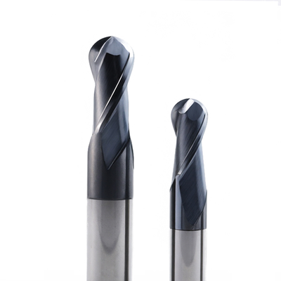 2 Fluetcarbide bal eind molen ALCRN coating voor 45HRC staal