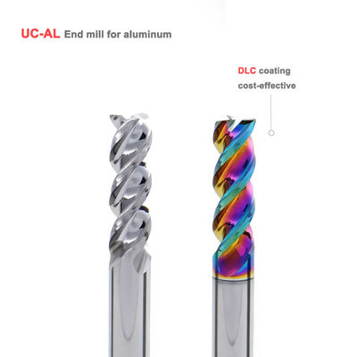 3 Flute DLC Coated Carbide End Mill voor CNC-snijden van aluminium